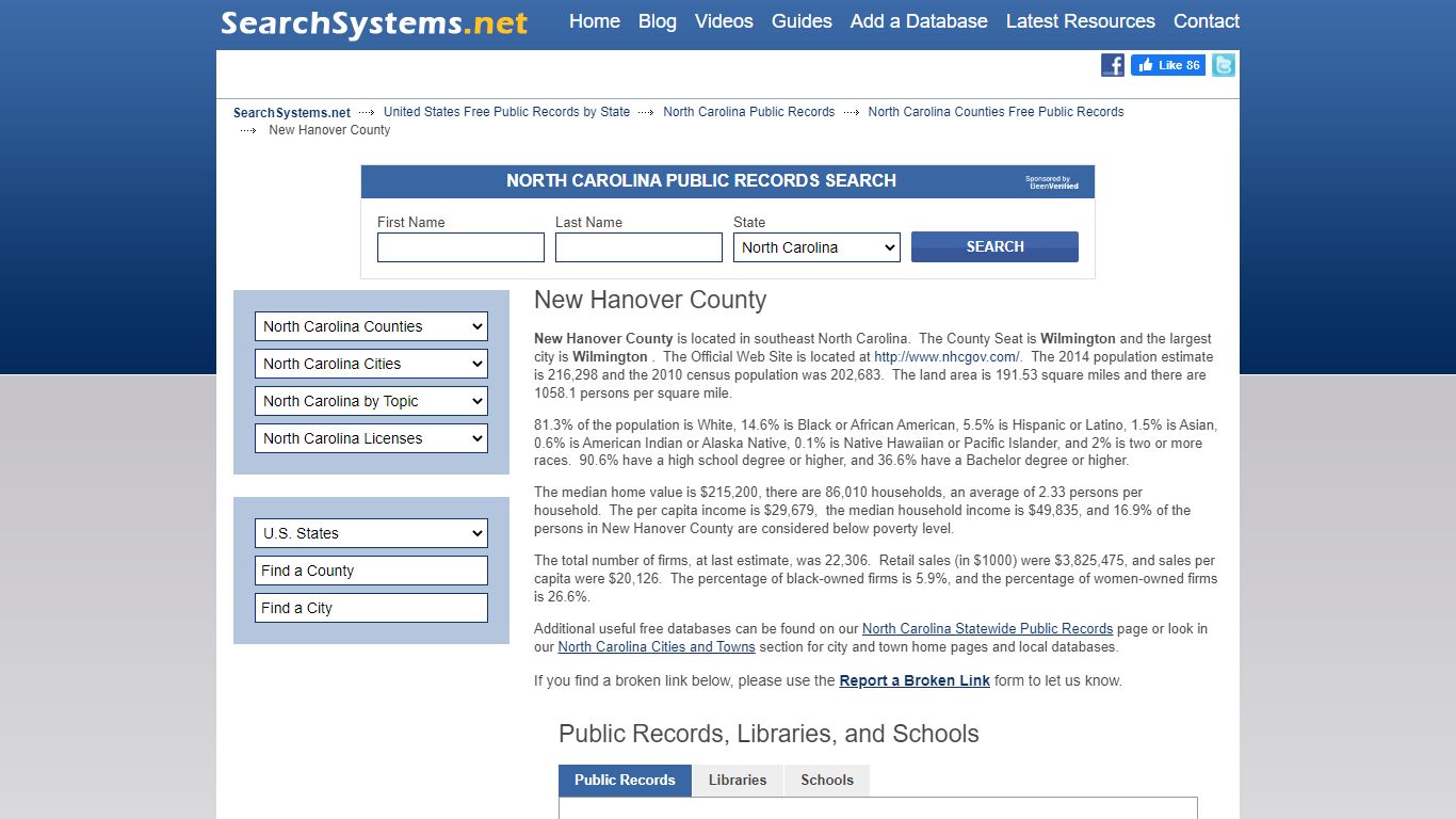 New Hanover County Criminal and Public Records